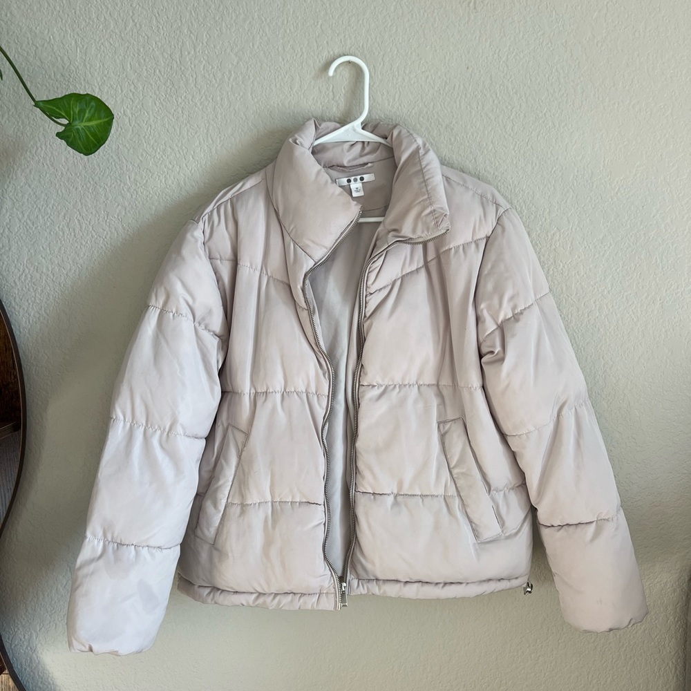 Cream White Puffer Jacket